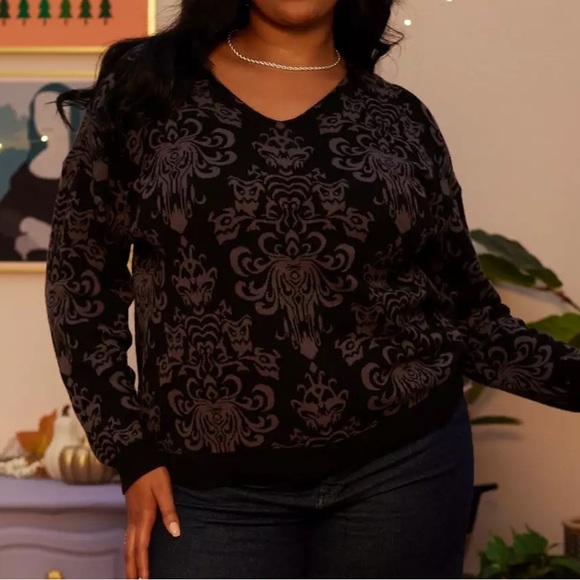 Disney Sweaters - Her Universe Disney‎ The Haunted Mansion Wallpaper Sweater Plus Size